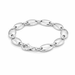 Tiffany & Co. Pebble Link Oval Bracelet Sterling Silver Italy Vintage W/ Pouch